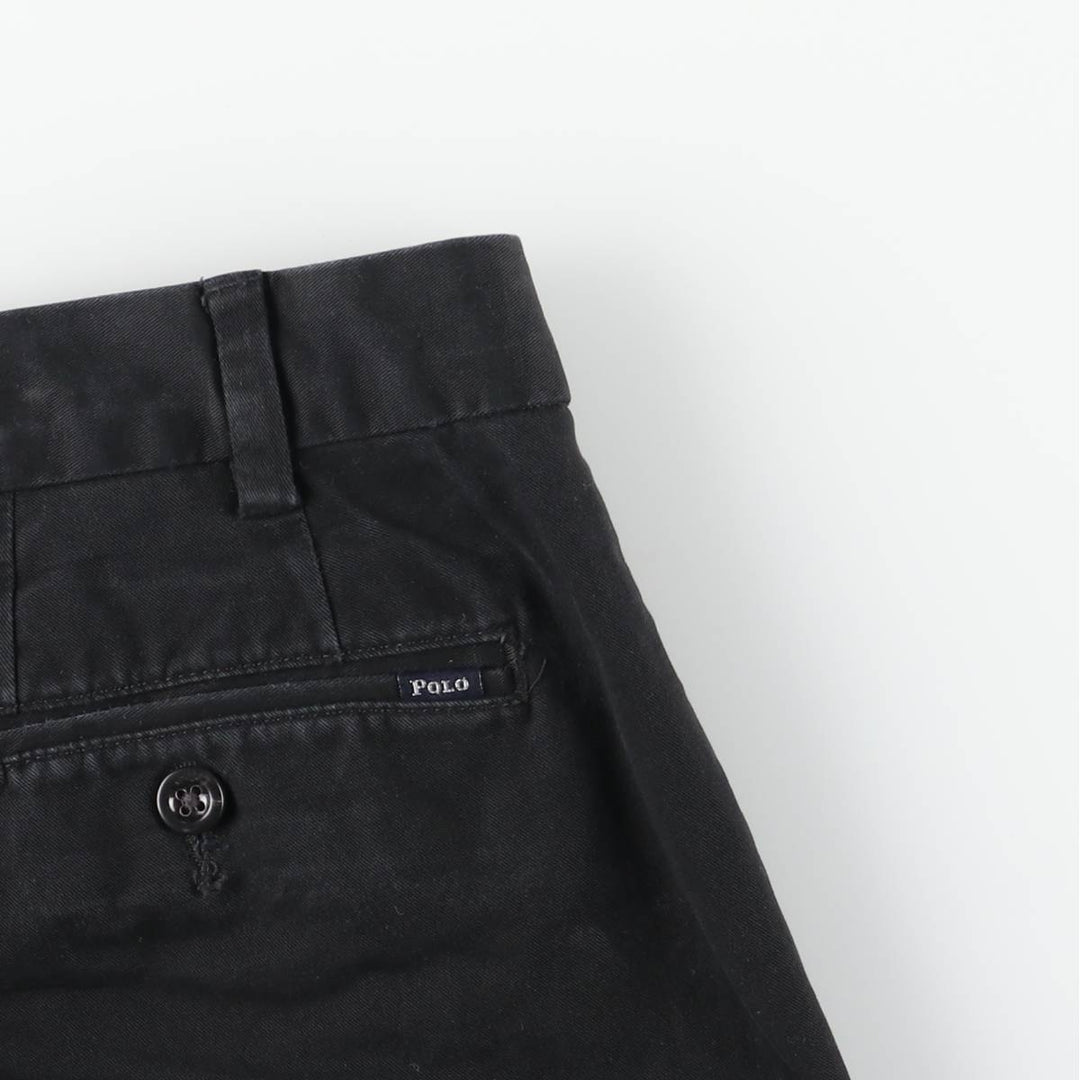 Ralph Lauren POLO by Ralph Lauren Stretch Custom Fit Chino Pants, Men's, Size W36 cotton black type Vintage Second Hand