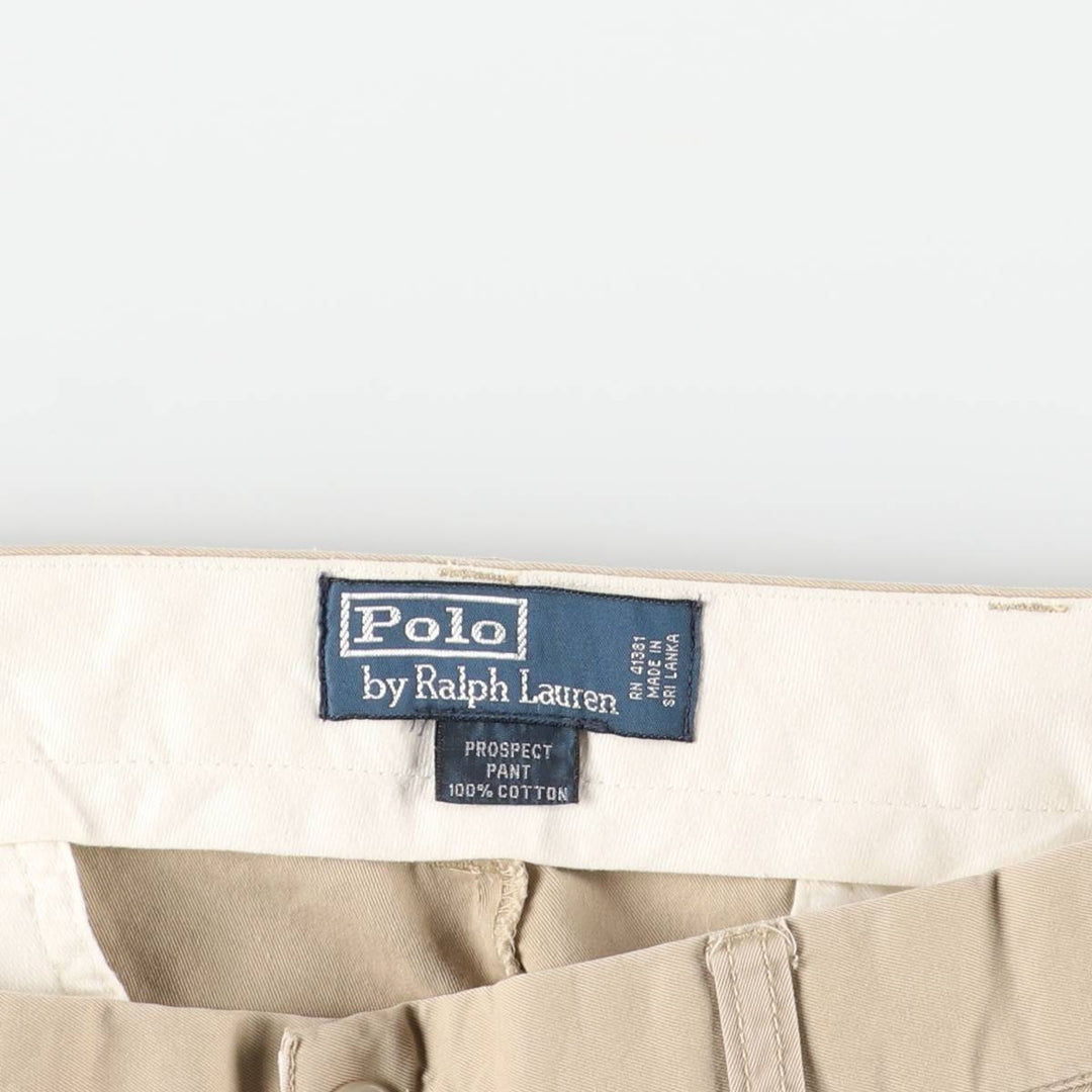 Ralph Lauren POLO by Ralph Lauren PROSPECT PANT Chino pants for men, equivalent to w35 cotton Beige type Vintage Second Hand