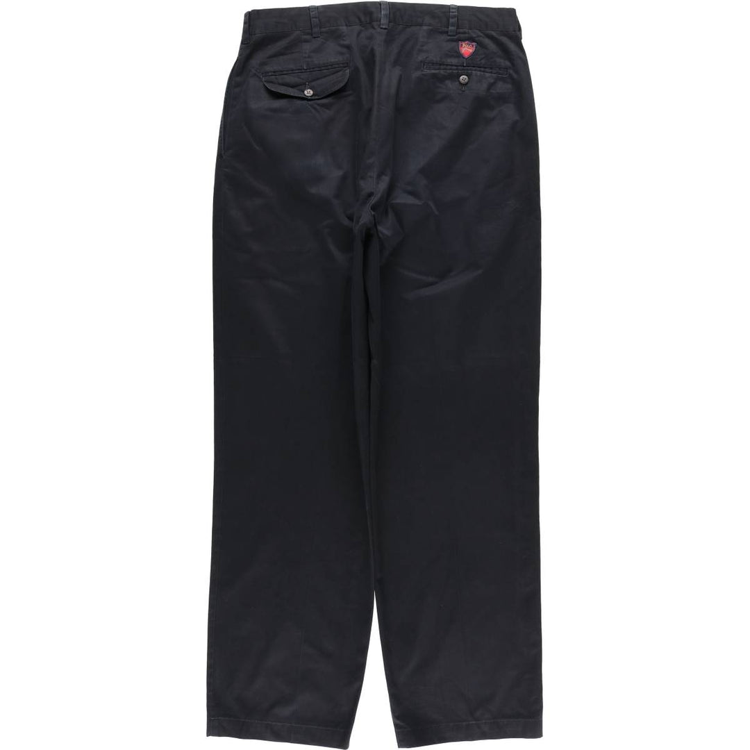 Ralph Lauren POLO GOLF two-pleat chino pants, men's size W35 unclear black type Vintage Second Hand