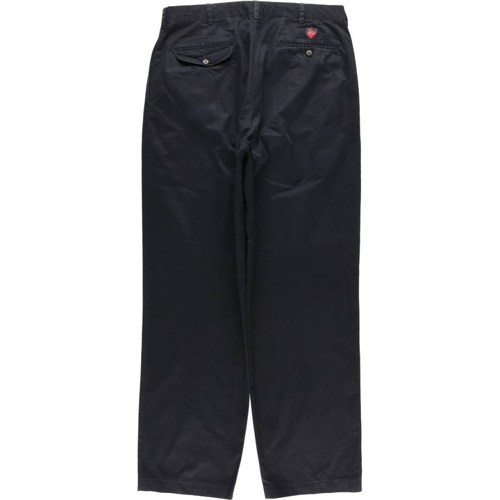 Ralph Lauren POLO GOLF two-pleat chino pants, men's size W35 unclear black type Vintage Second Hand