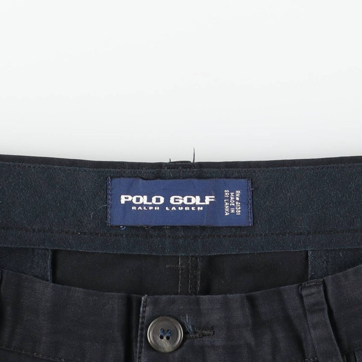 Ralph Lauren POLO GOLF two-pleat chino pants, men's size W35 unclear black type Vintage Second Hand