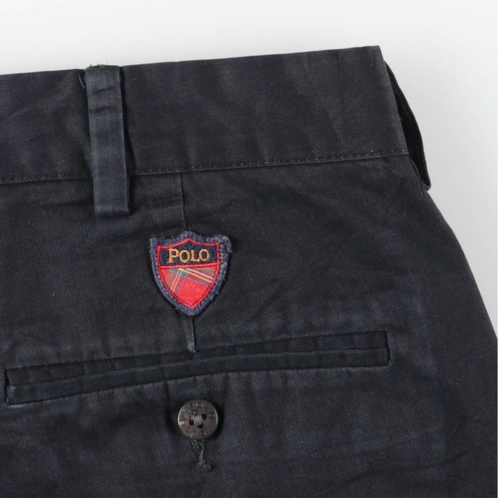 Ralph Lauren POLO GOLF two-pleat chino pants, men's size W35 unclear black type Vintage Second Hand
