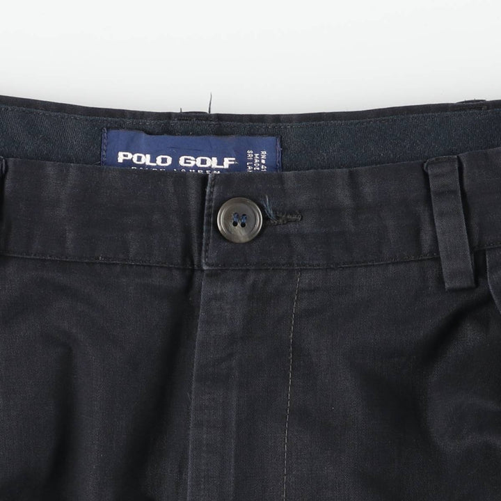 Ralph Lauren POLO GOLF two-pleat chino pants, men's size W35 unclear black type Vintage Second Hand