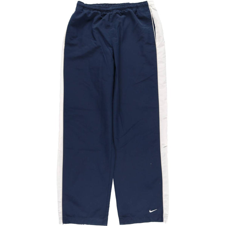 Nike warm-up pants, nylon pants, crinkle pants, men's size M polyester navy blue type Vintage Second Hand