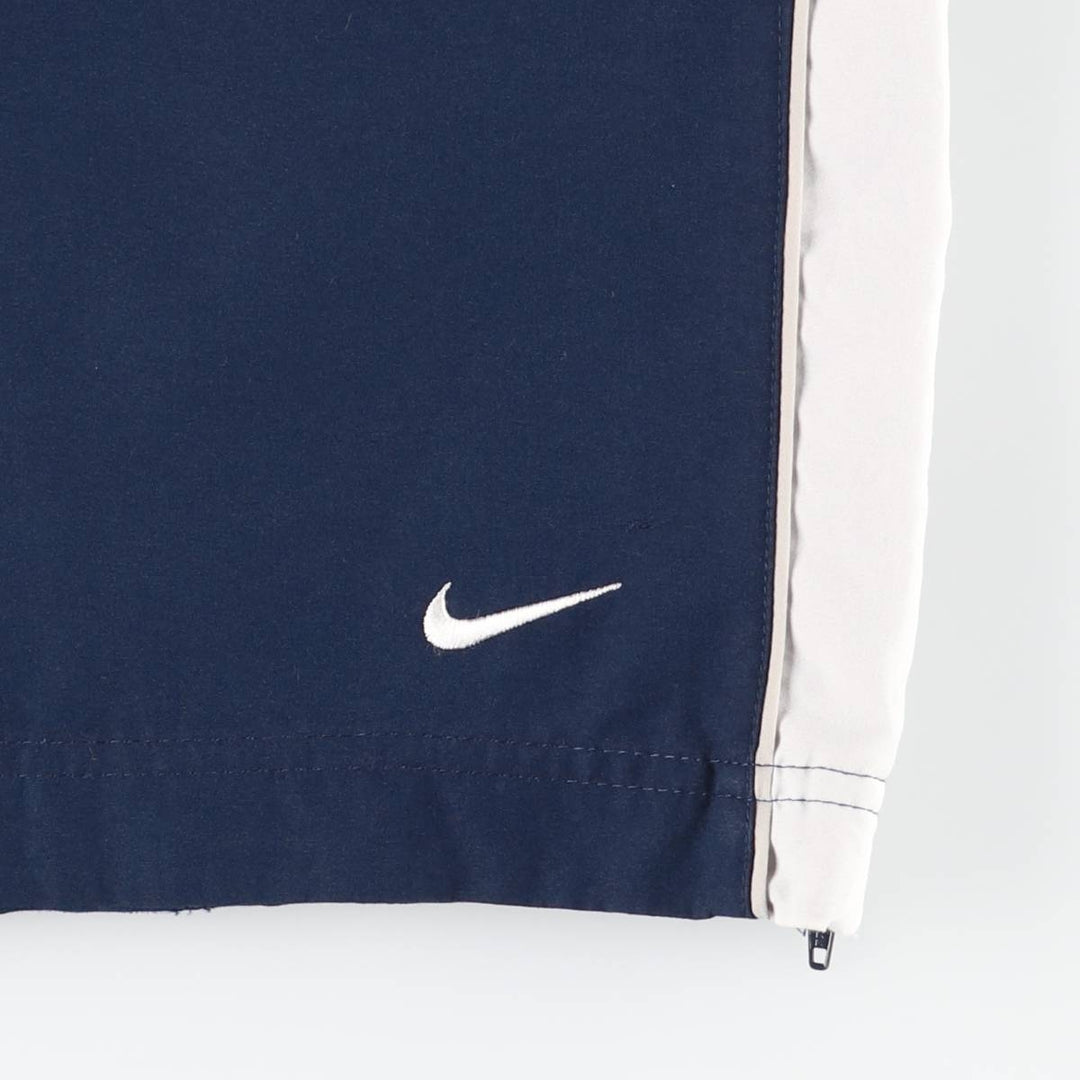 Nike warm-up pants, nylon pants, crinkle pants, men's size M polyester navy blue type Vintage Second Hand