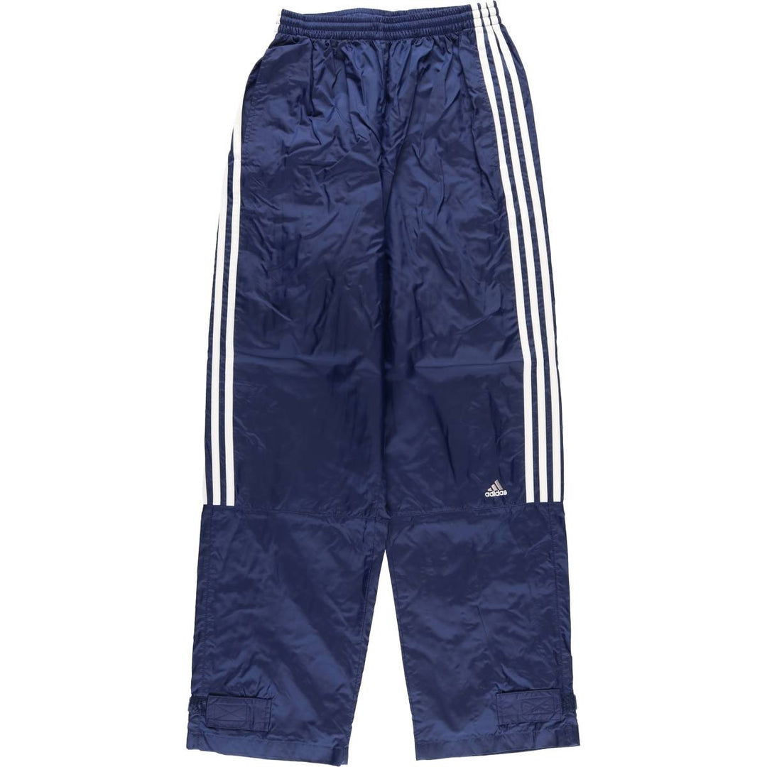 00'S Adidas nylon pants, rustling pants, men's size M Nylon navy blue type Vintage Second Hand