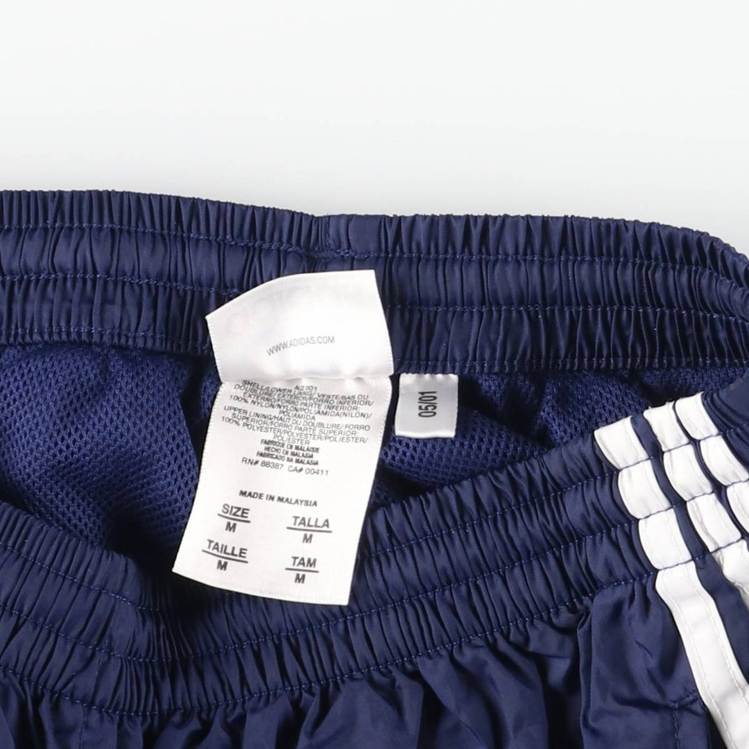 00'S Adidas nylon pants, rustling pants, men's size M Nylon navy blue type Vintage Second Hand