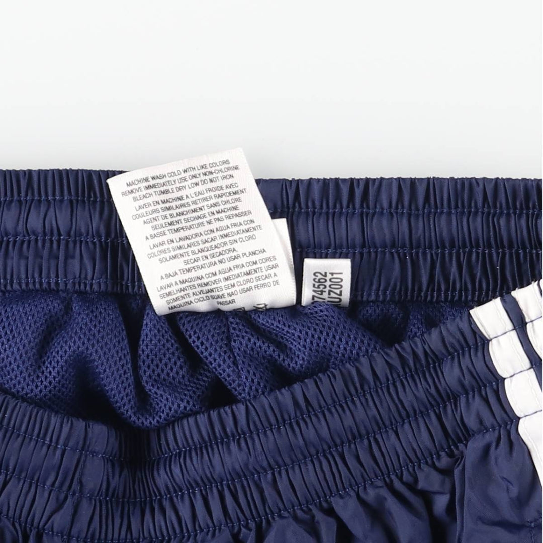 00'S Adidas nylon pants, rustling pants, men's size M Nylon navy blue type Vintage Second Hand