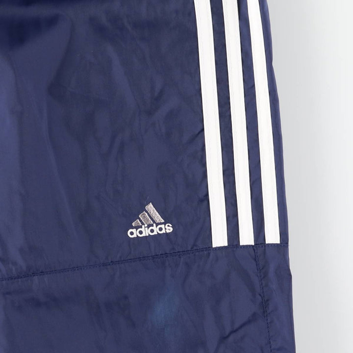 00'S Adidas nylon pants, rustling pants, men's size M Nylon navy blue type Vintage Second Hand