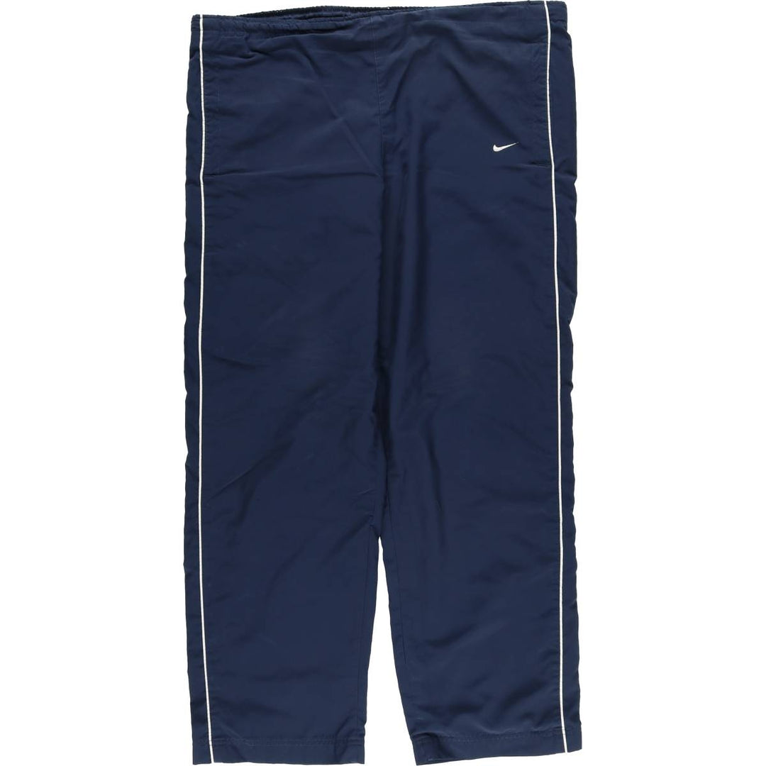 00'S Nike Warm-up Pants, Nylon Pants, Rustling Pants, Men's M Size polyester navy blue type Vintage Second Hand
