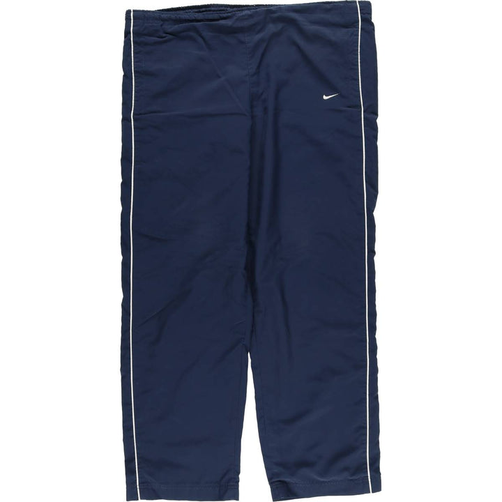 00'S Nike Warm-up Pants, Nylon Pants, Rustling Pants, Men's M Size polyester navy blue type Vintage Second Hand