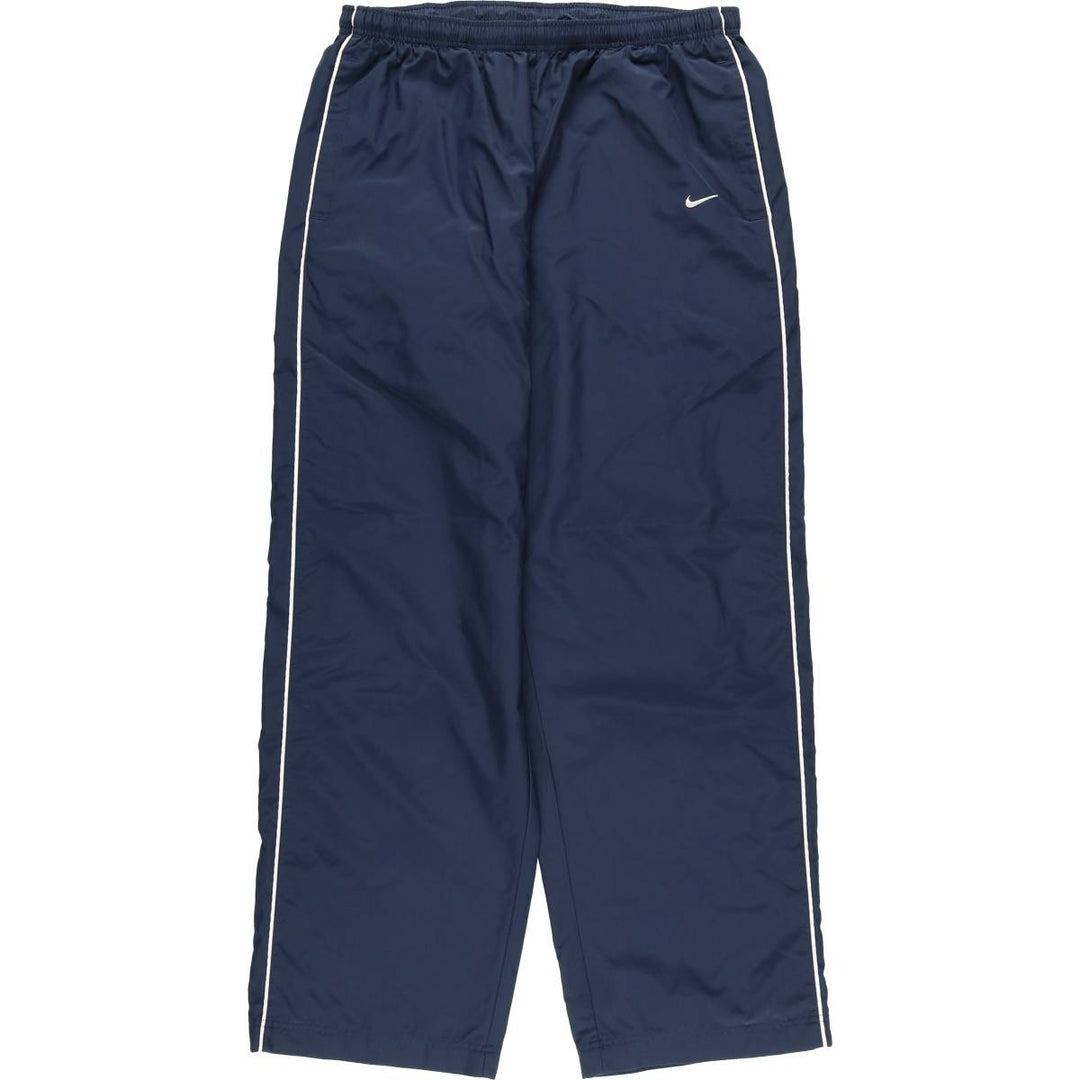 Nike warm-up pants, nylon pants, crinkle pants, men's size XL polyester navy blue type Vintage Second Hand