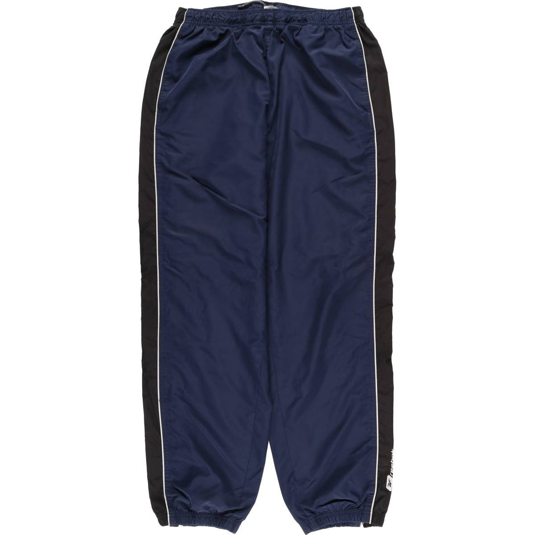 Reebok Warm-Up Pants, Nylon, Shaka Shaka Pants, Men's Size L polyester navy blue type Vintage Second Hand