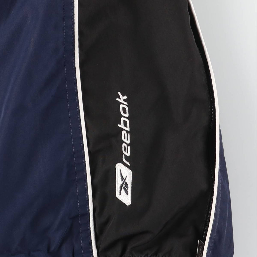 Reebok Warm-Up Pants, Nylon, Shaka Shaka Pants, Men's Size L polyester navy blue type Vintage Second Hand