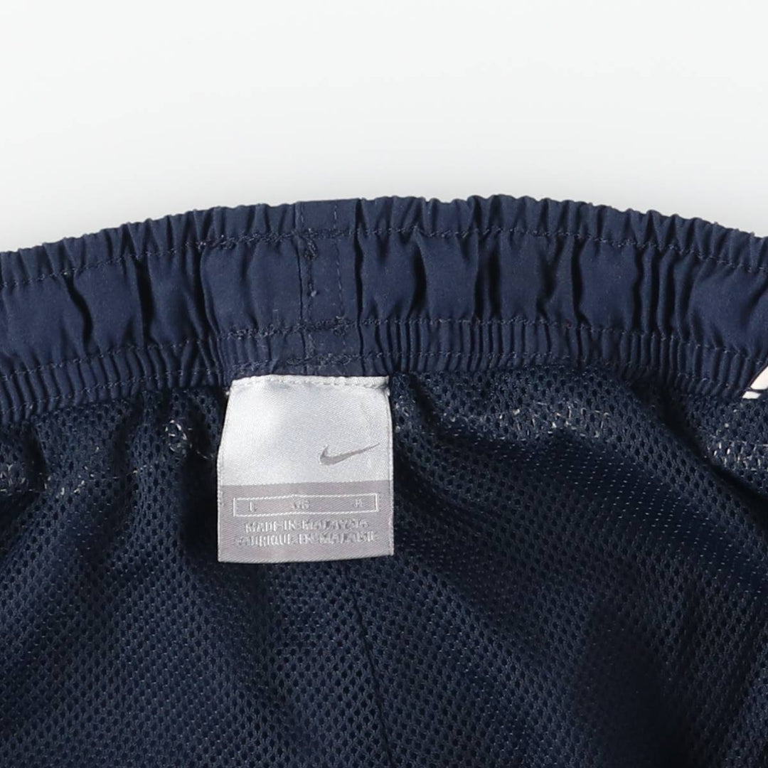 00'S Nike Warm-up Pants, Nylon Pants, Rustling Pants, Men's Size L polyester navy blue type Vintage Second Hand