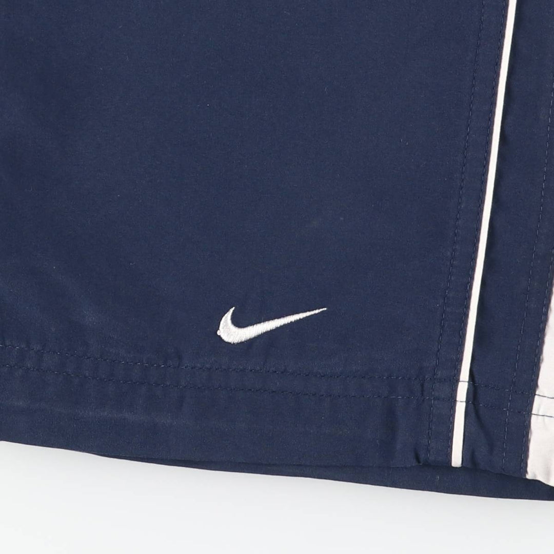 00'S Nike Warm-up Pants, Nylon Pants, Rustling Pants, Men's Size L polyester navy blue type Vintage Second Hand