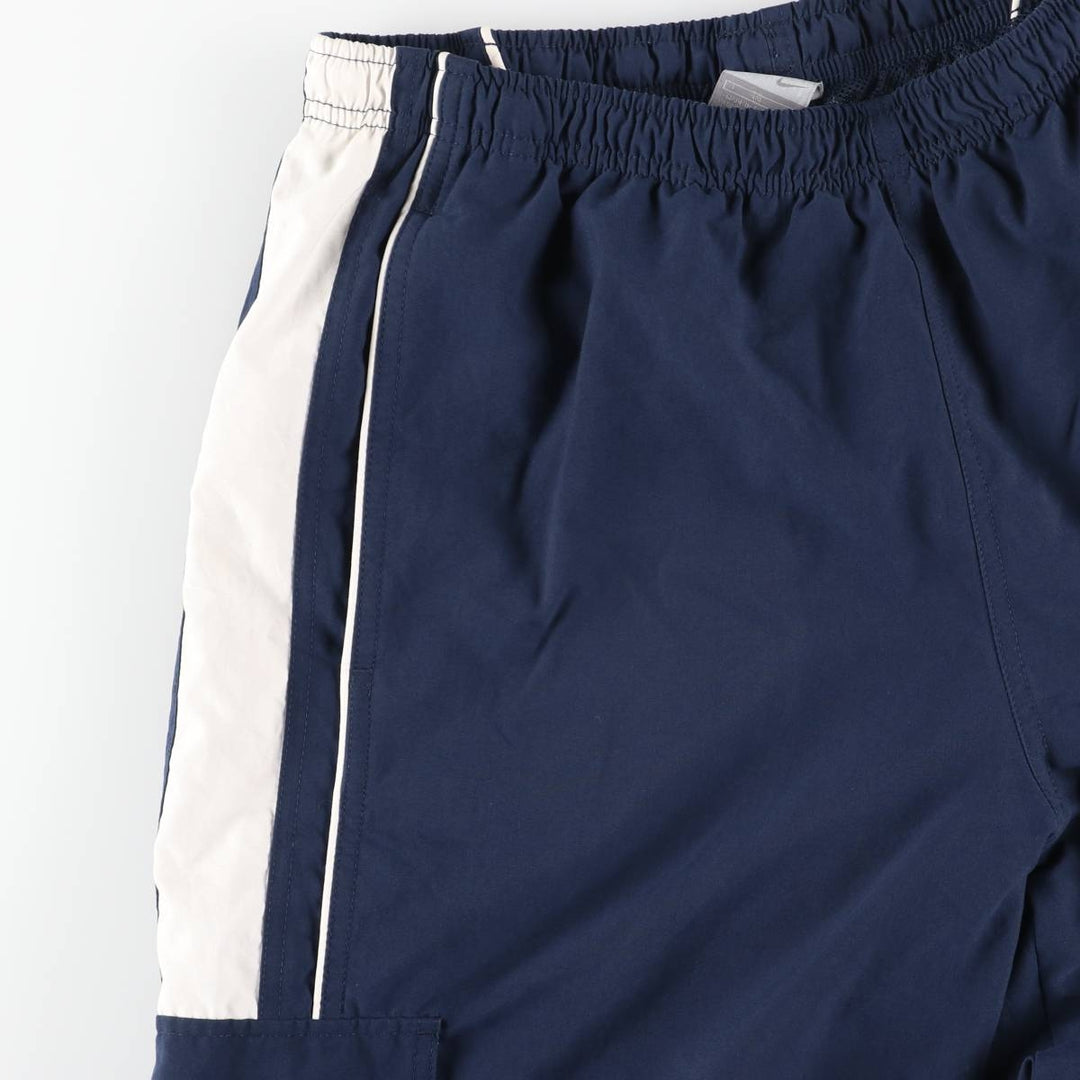 00'S Nike Warm-up Pants, Nylon Pants, Rustling Pants, Men's Size L polyester navy blue type Vintage Second Hand