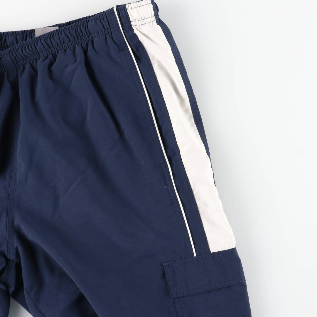 00'S Nike Warm-up Pants, Nylon Pants, Rustling Pants, Men's Size L polyester navy blue type Vintage Second Hand