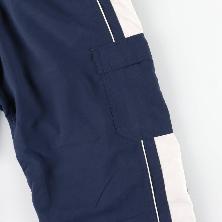 00'S Nike Warm-up Pants, Nylon Pants, Rustling Pants, Men's Size L polyester navy blue type Vintage Second Hand