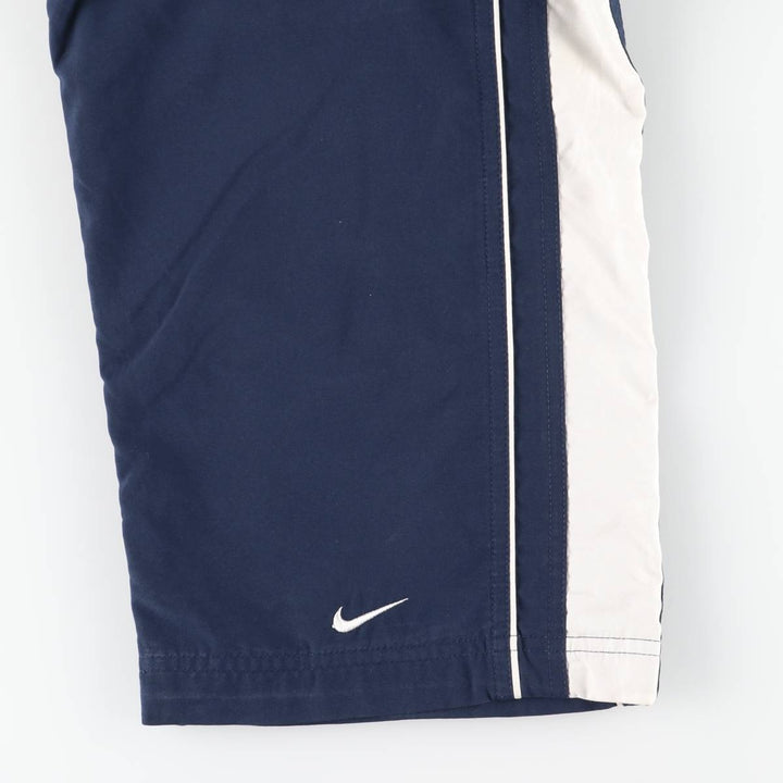 00'S Nike Warm-up Pants, Nylon Pants, Rustling Pants, Men's Size L polyester navy blue type Vintage Second Hand