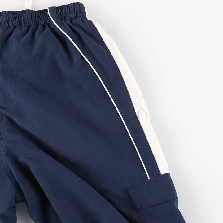 00'S Nike Warm-up Pants, Nylon Pants, Rustling Pants, Men's Size L polyester navy blue type Vintage Second Hand