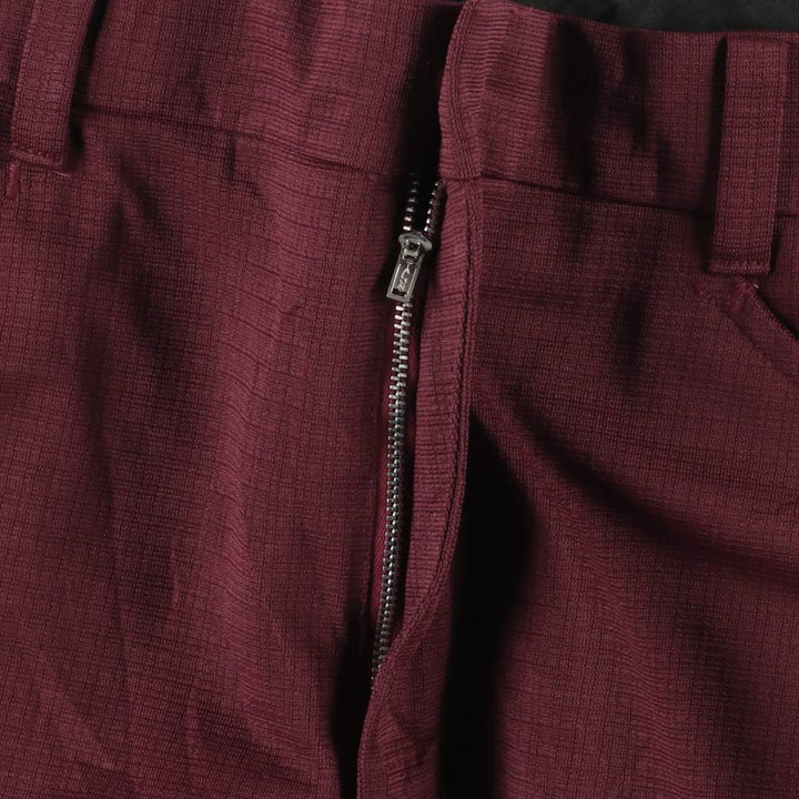 Vintage 1970'S Farah flare pants, made in the USA, men's size 35. polyester bordeaux Vintage Second Hand