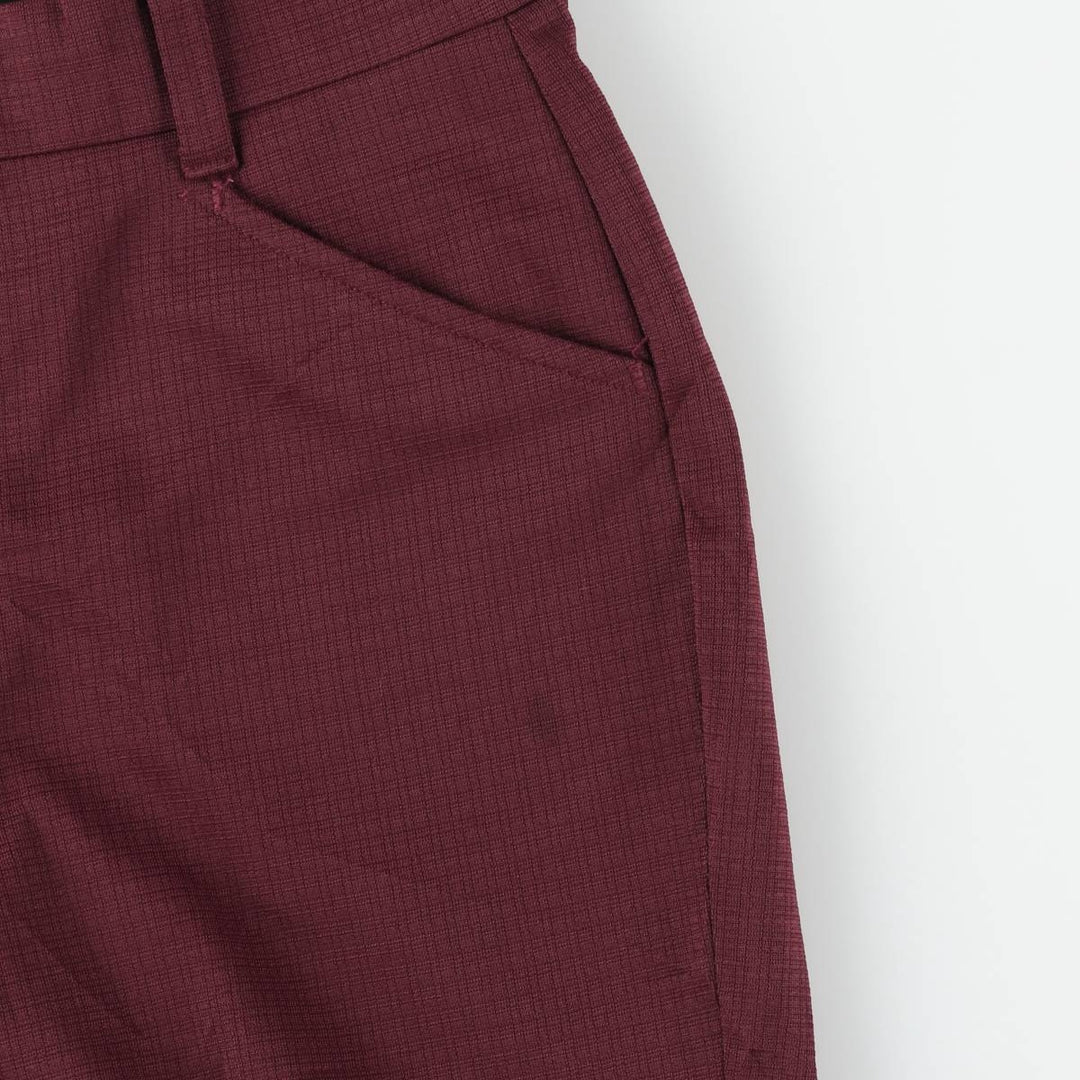 Vintage 1970'S Farah flare pants, made in the USA, men's size 35. polyester bordeaux Vintage Second Hand