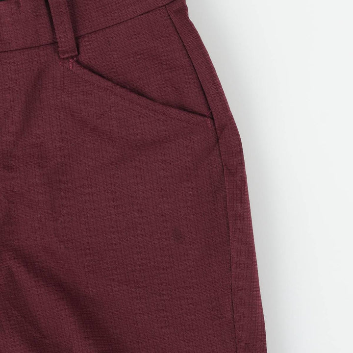 Vintage 1970'S Farah flare pants, made in the USA, men's size 35. polyester bordeaux Vintage Second Hand