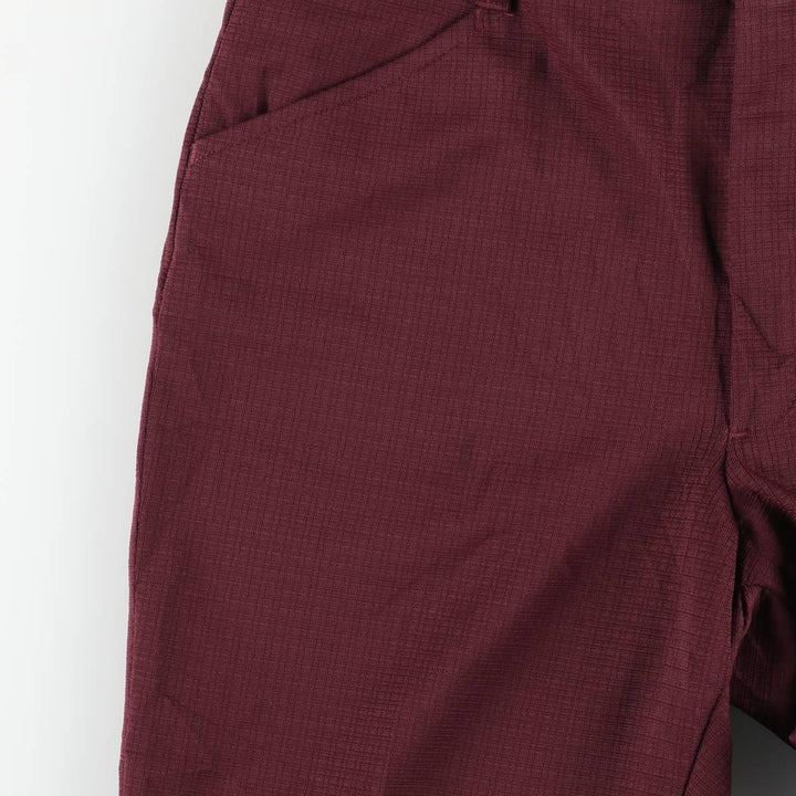 Vintage 1970'S Farah flare pants, made in the USA, men's size 35. polyester bordeaux Vintage Second Hand