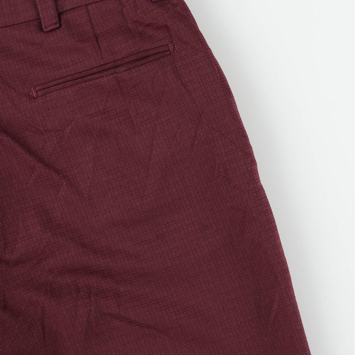 Vintage 1970'S Farah flare pants, made in the USA, men's size 35. polyester bordeaux Vintage Second Hand
