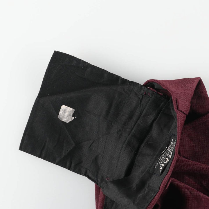 Vintage 1970'S Farah flare pants, made in the USA, men's size 35. polyester bordeaux Vintage Second Hand