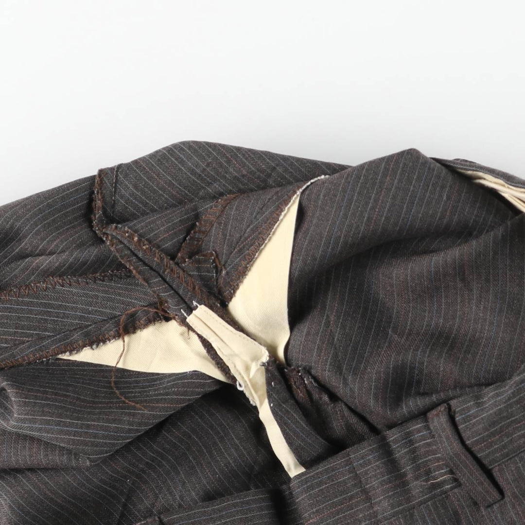 Vintage 70'S striped slacks, men's size W33 unclear gray type Vintage Second Hand