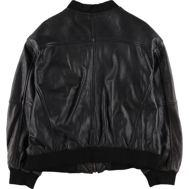 BEST Leather Blouson Men's XL unclear black type Vintage Second Hand