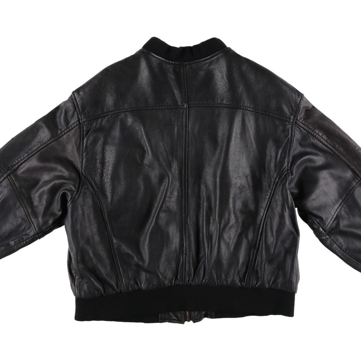 BEST Leather Blouson Men's XL unclear black type Vintage Second Hand
