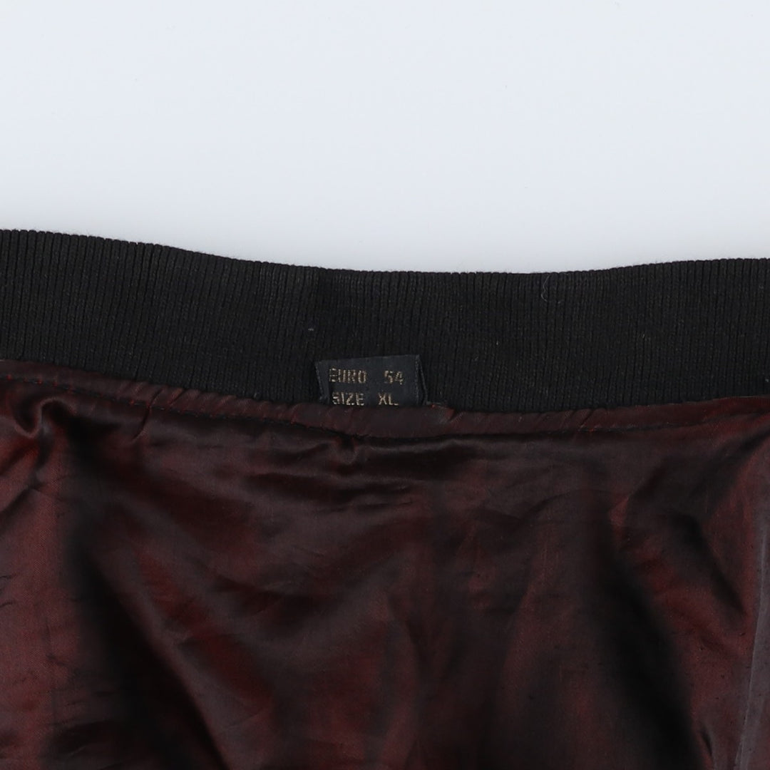 BEST Leather Blouson Men's XL unclear black type Vintage Second Hand