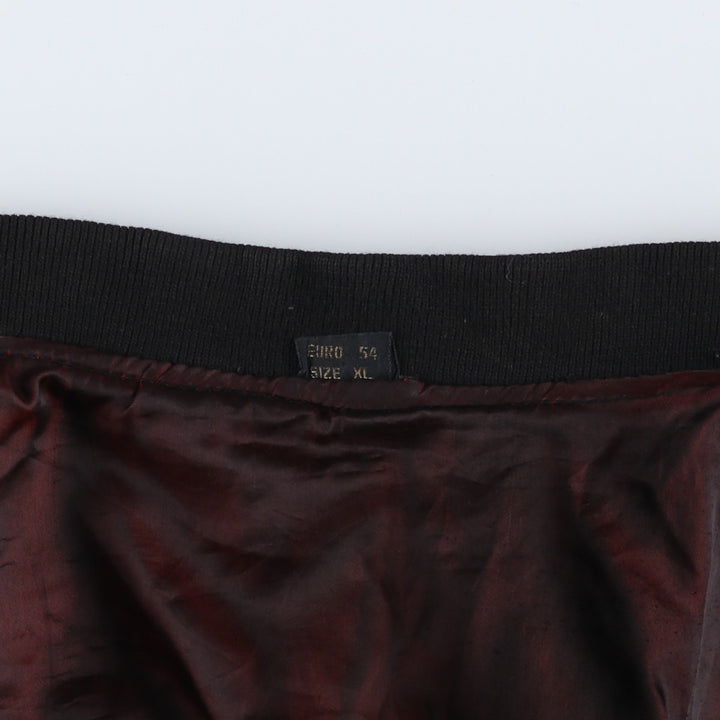 BEST Leather Blouson Men's XL unclear black type Vintage Second Hand