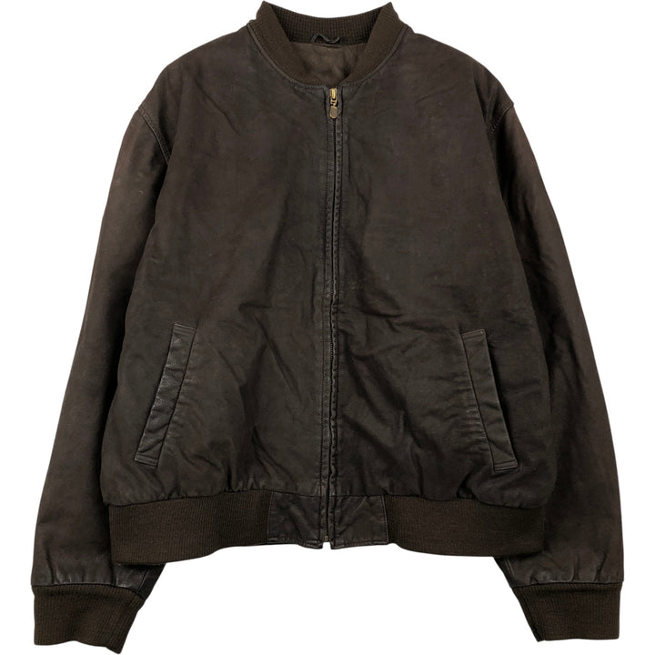 St. Michael MARKS AND SPENCER Leather Blouson, Men's Size M genuine leather brown type Vintage Second Hand
