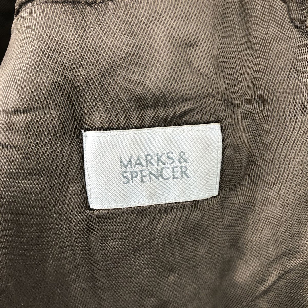 St. Michael MARKS AND SPENCER Leather Blouson, Men's Size M genuine leather brown type Vintage Second Hand