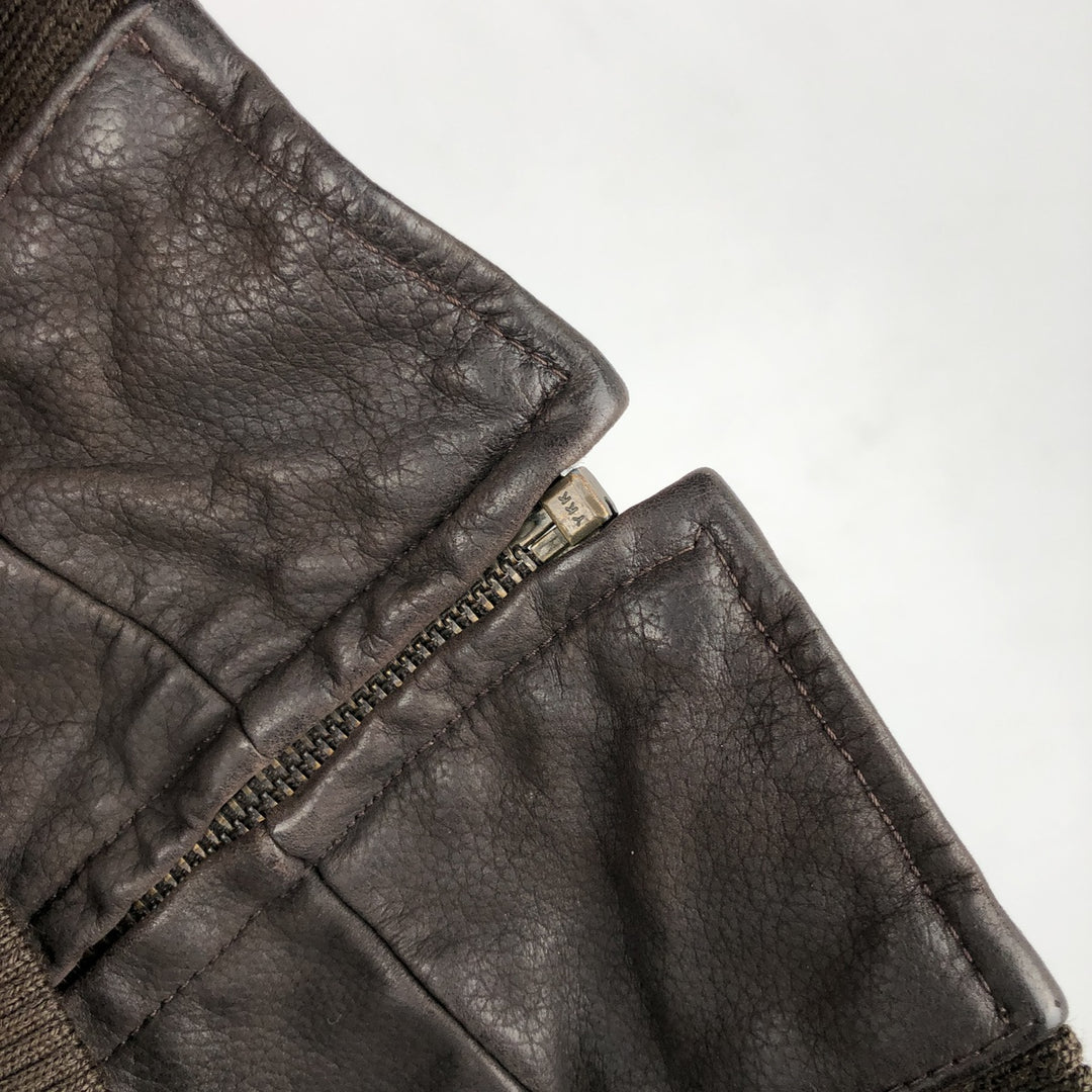 St. Michael MARKS AND SPENCER Leather Blouson, Men's Size M genuine leather brown type Vintage Second Hand