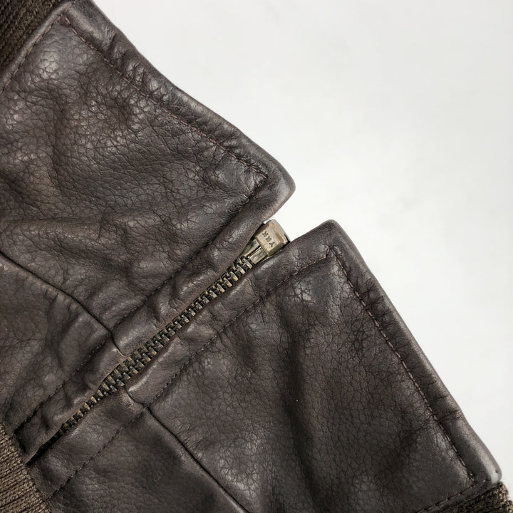 St. Michael MARKS AND SPENCER Leather Blouson, Men's Size M genuine leather brown type Vintage Second Hand