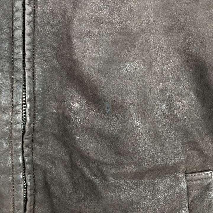 St. Michael MARKS AND SPENCER Leather Blouson, Men's Size M genuine leather brown type Vintage Second Hand