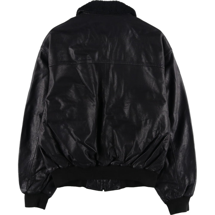 GANT Padded Swing Top Leather Blouson, Men's Size M genuine leather black type Vintage Second Hand