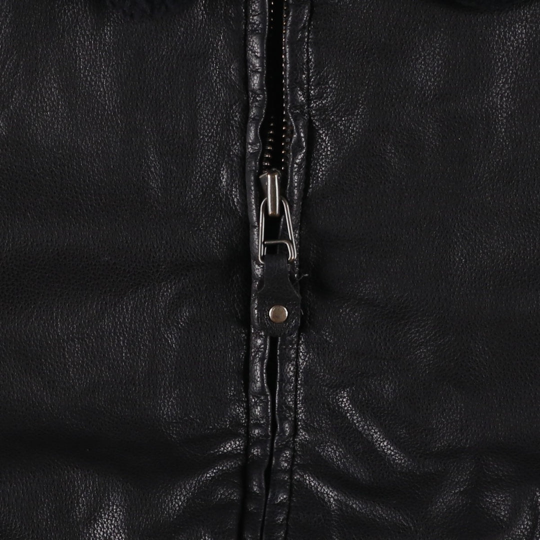 GANT Padded Swing Top Leather Blouson, Men's Size M genuine leather black type Vintage Second Hand