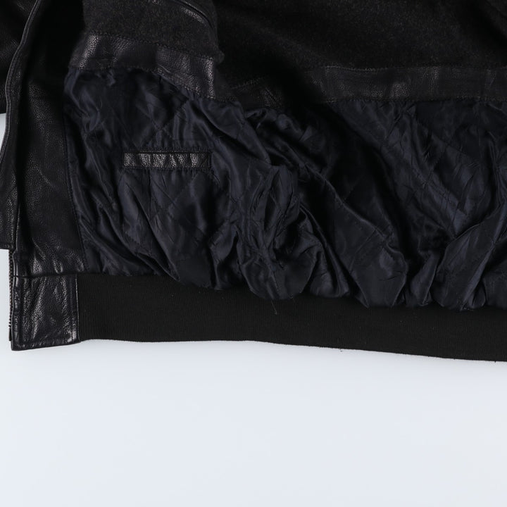 GANT Padded Swing Top Leather Blouson, Men's Size M genuine leather black type Vintage Second Hand