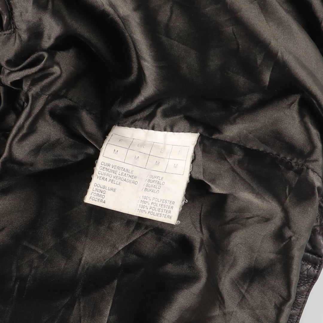 Serge Hervet Vintage Suede Leather Trucker Jacket, Men's Size Medium Genuine Leather Cowhide Suede Leather brown type Vintage Second Hand