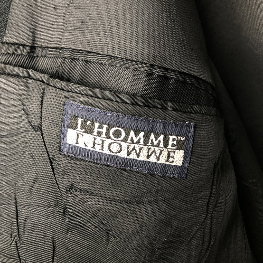 L'HOMME Tailored Jacket, Made in USA, Men's Size L unclear black type Vintage Second Hand