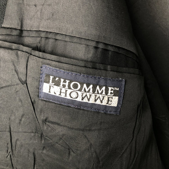 L'HOMME Tailored Jacket, Made in USA, Men's Size L unclear black type Vintage Second Hand