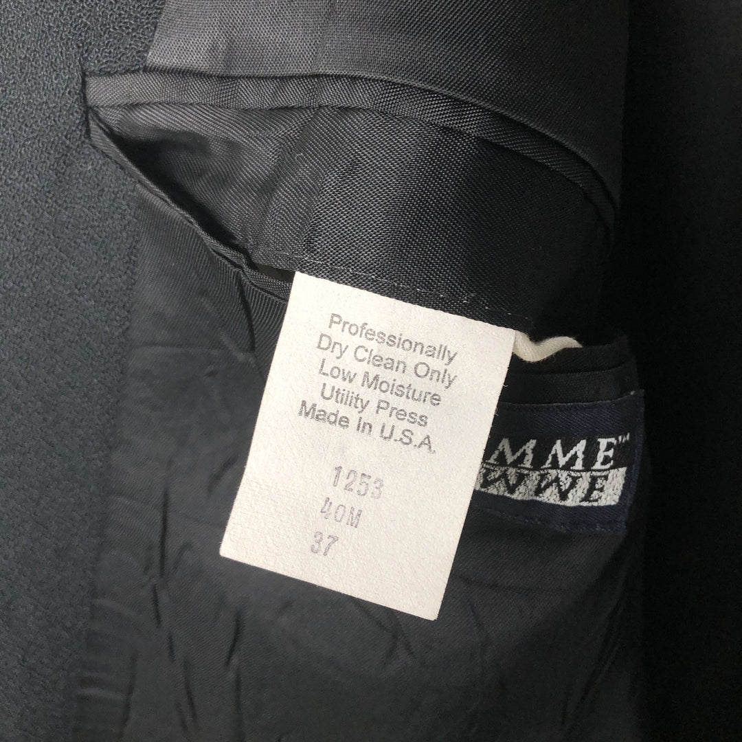L'HOMME Tailored Jacket, Made in USA, Men's Size L unclear black type Vintage Second Hand