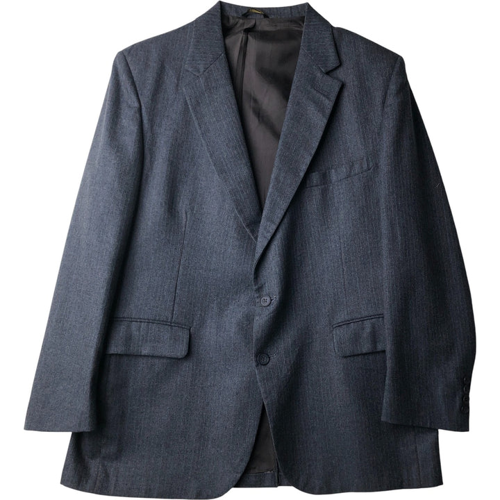 Van Horn's Stripe Pattern Tailored Jacket, Men's Size L unclear gray type Vintage Second Hand