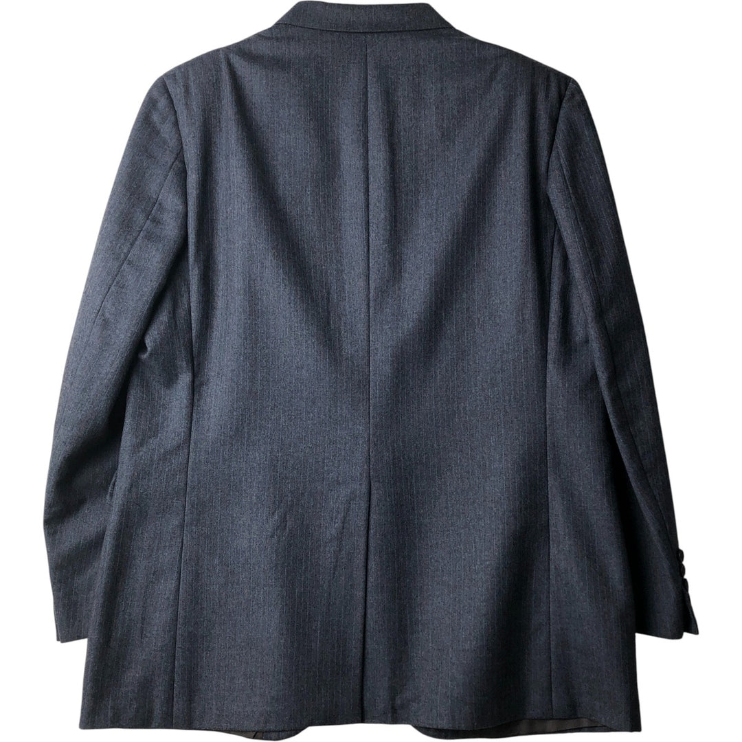 Van Horn's Stripe Pattern Tailored Jacket, Men's Size L unclear gray type Vintage Second Hand